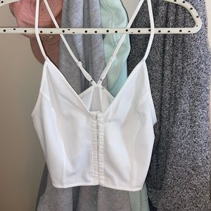 White crop top